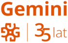 Logo Gemini z dopiskiem "35 lat"