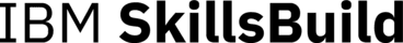 Logo IBM SkillsBuild w kolorze czarnym